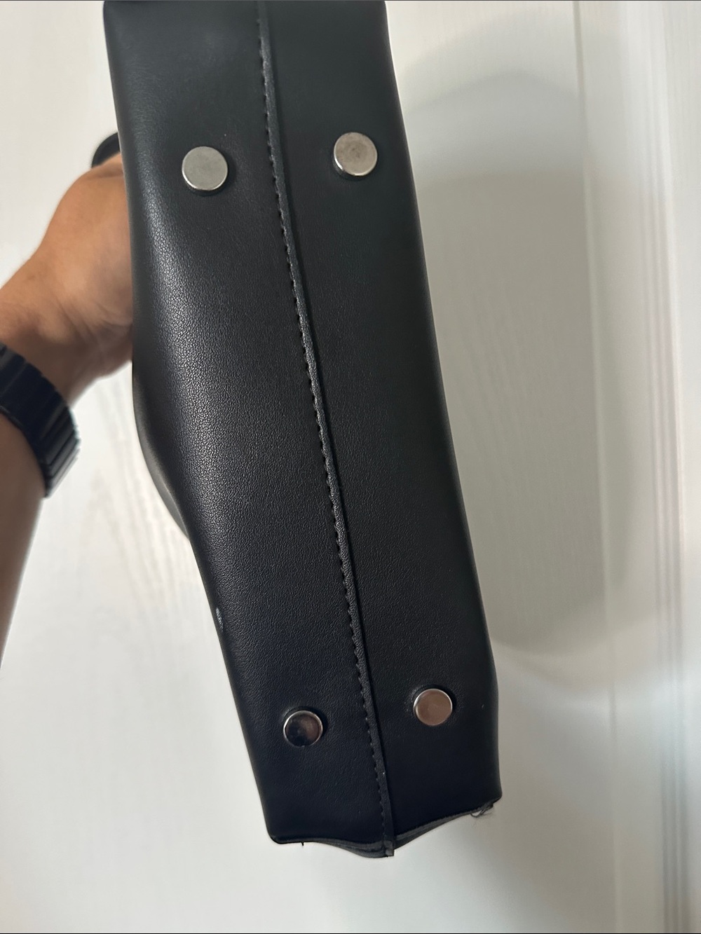 Cult Gaload Black faux Leather Crescent Shoulder Bag mini chic purse one strap - Picture 6 of 13
